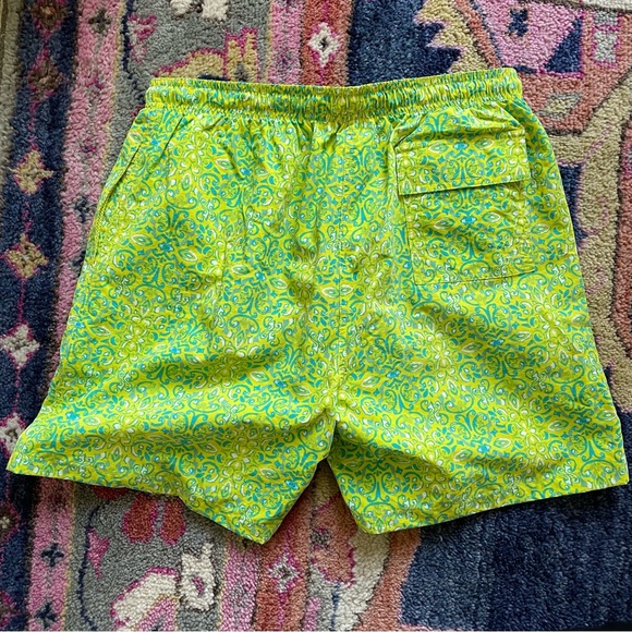 NWOT J.McLaughlin Green Blue Swim Trunks - Picture 5 of 5
